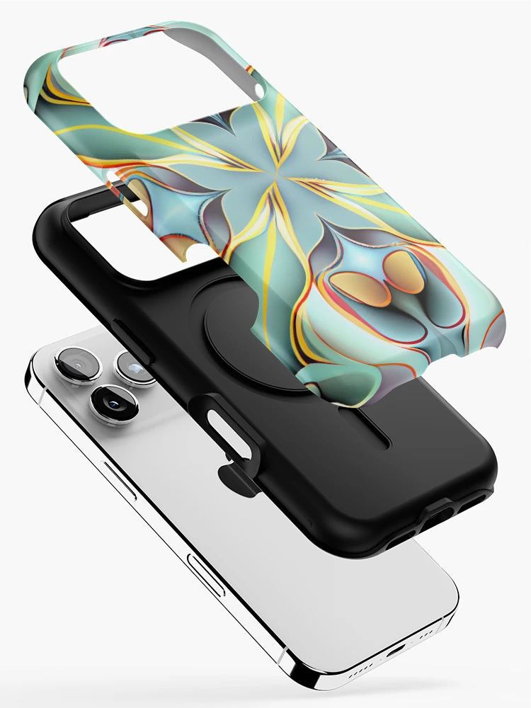 Thumbnail 2 of 4, iPhone Case, Dynamic Pastel Transitional Pattern Digital Painting designed and sold by CodeAndColors.