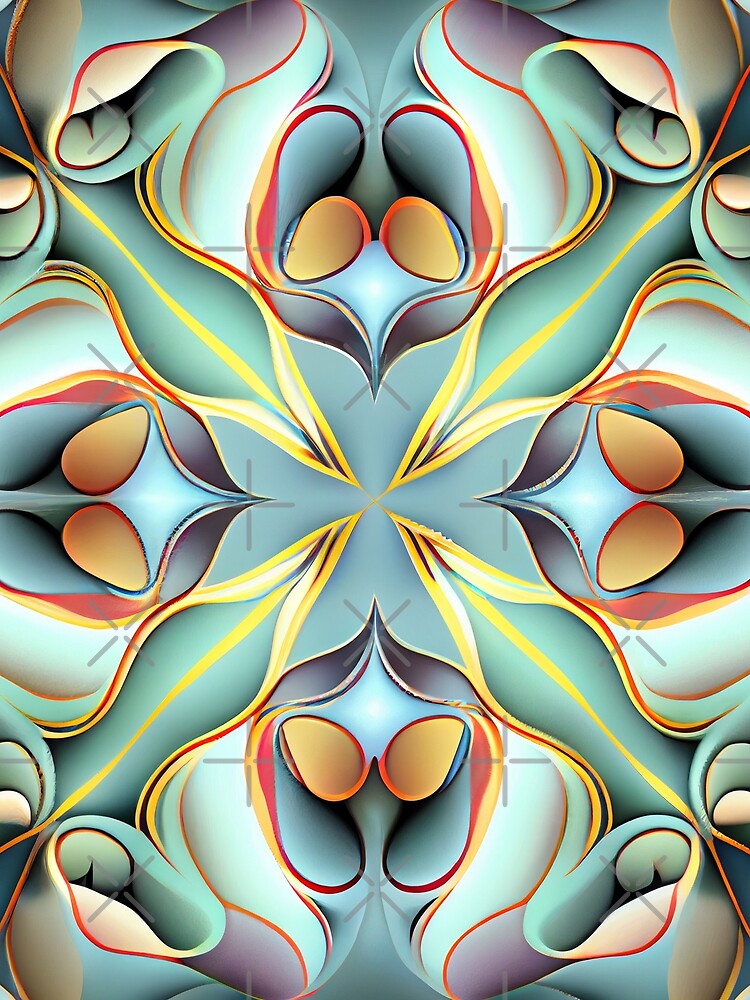 Thumbnail 3 von 3, Tuch, Dynamic Pastel Transitional Pattern Digital Painting designt und verkauft von CodeAndColors.