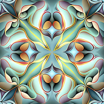 Artwork thumbnail, Dynamic Pastel Transitional Pattern Digital Painting by CodeAndColors