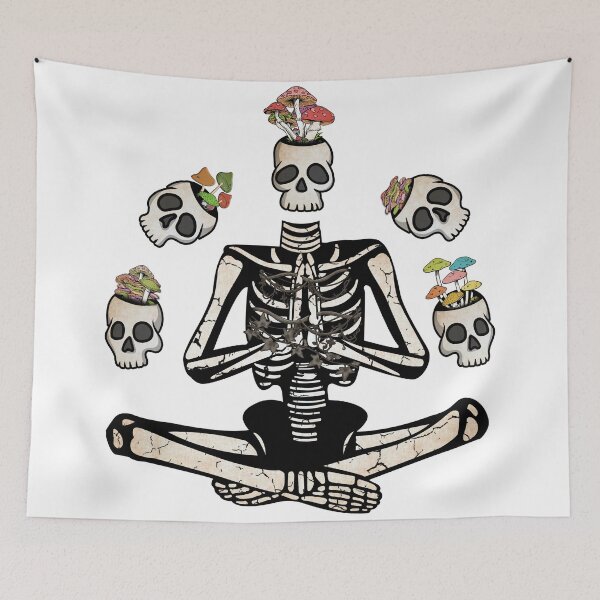 Item preview, Boho Skeleton Meditating  designed and sold by UMI BLOOM.