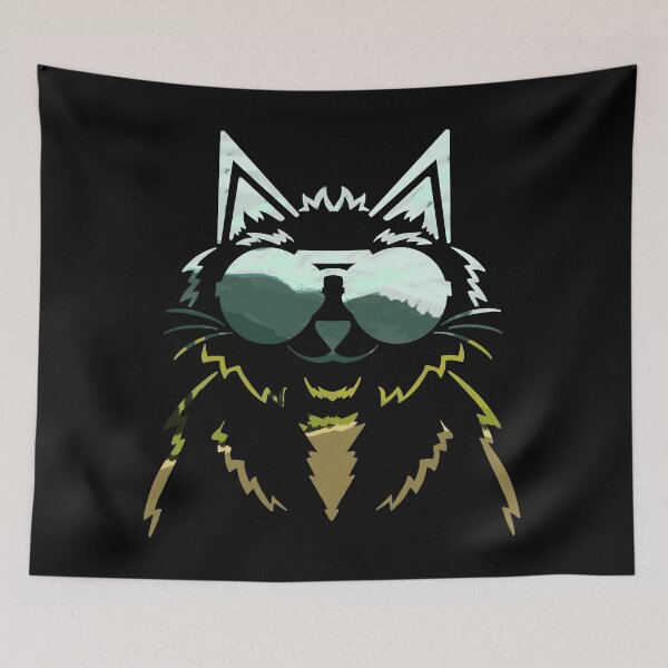 Item preview, Mountain View Cat With Black Background  designed and sold by missmann.