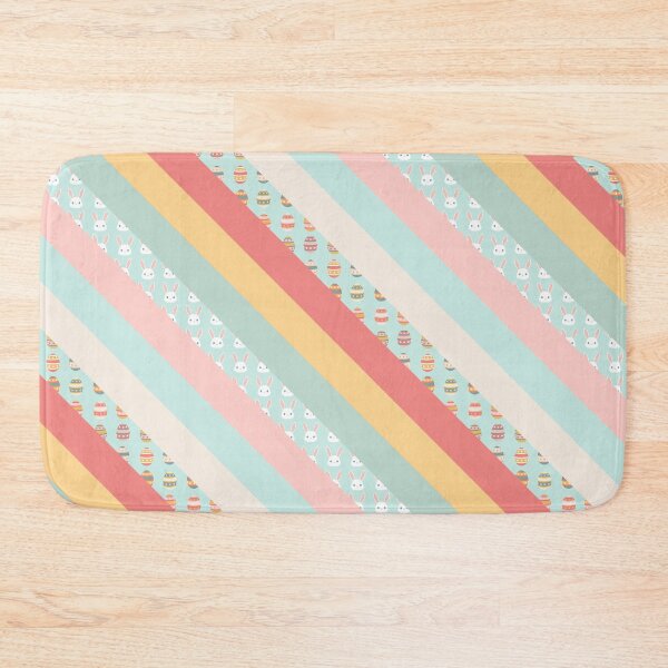 Item preview, Easter Bunny and Easter Egg Striped Pattern designed and sold by PaperRain.