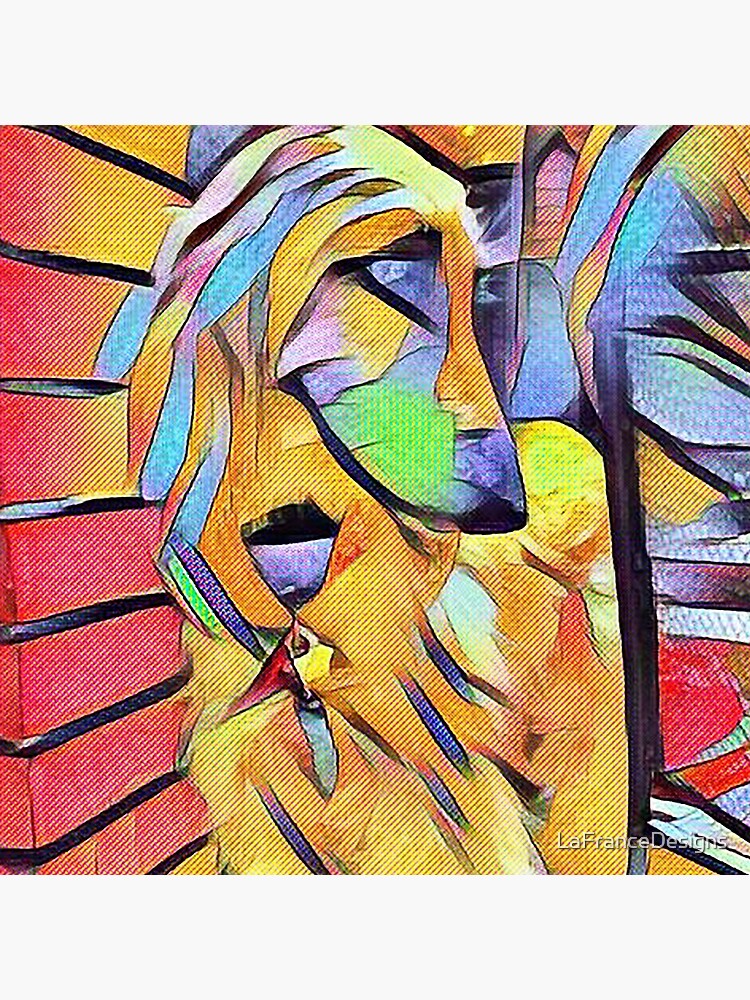 Afghan Hound at Cafe by LaFranceDesigns