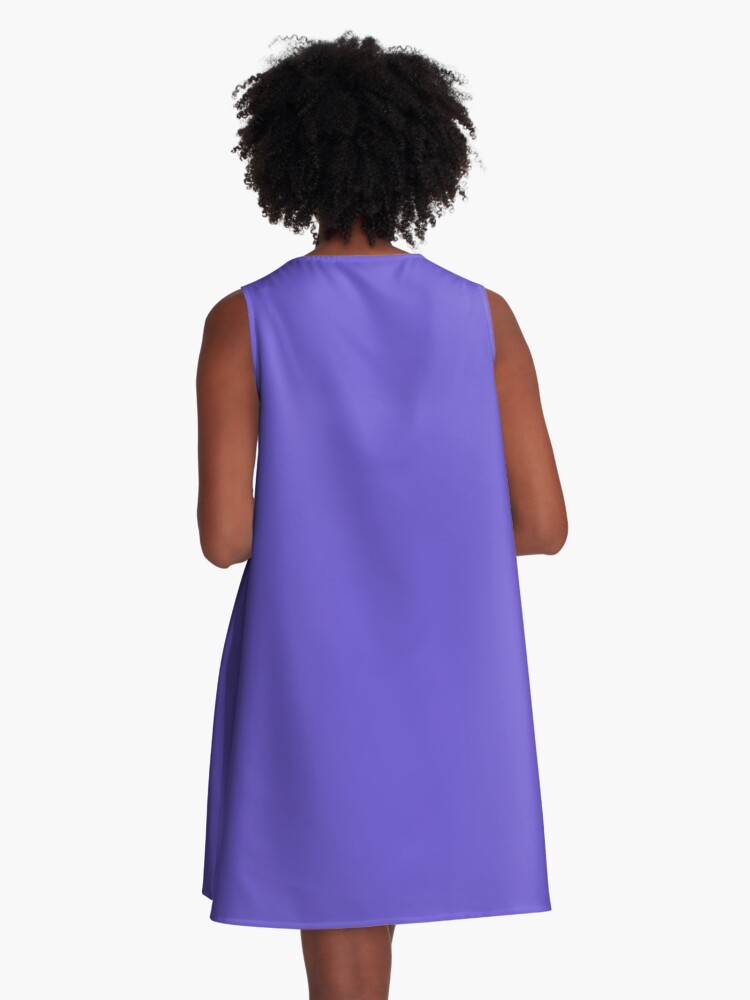 Thumbnail 3 of 4, A-Line Dress, Solid Slate Blue designed and sold by wwlmerch.