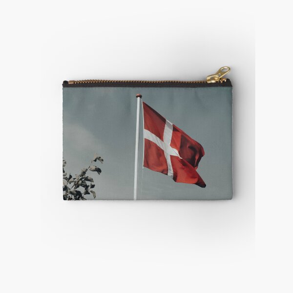 Item preview, Danish flag behind sea buckthorn bush designed and sold by moodskapes.