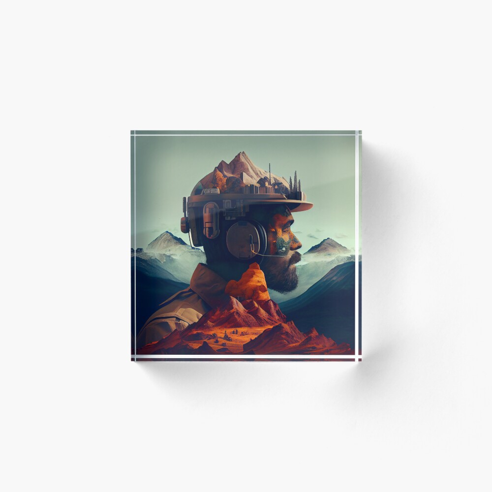 Vista previa del artículo con la obra «Bloque acrílico», diseñado y vendido por CodeAndColors.