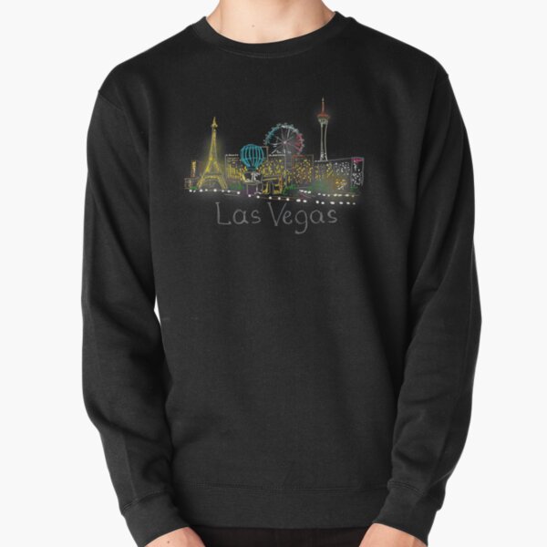 Las Vegas Panorama at night Pullover Sweatshirt