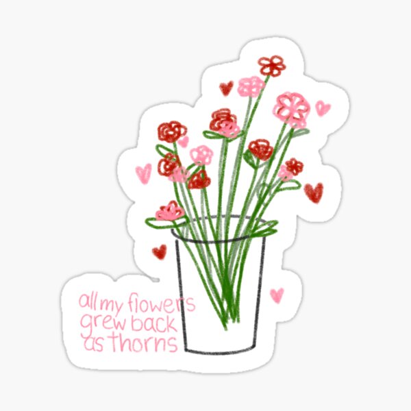 Item preview, Flowers grew back as thorns designed and sold by lunarrcreations.