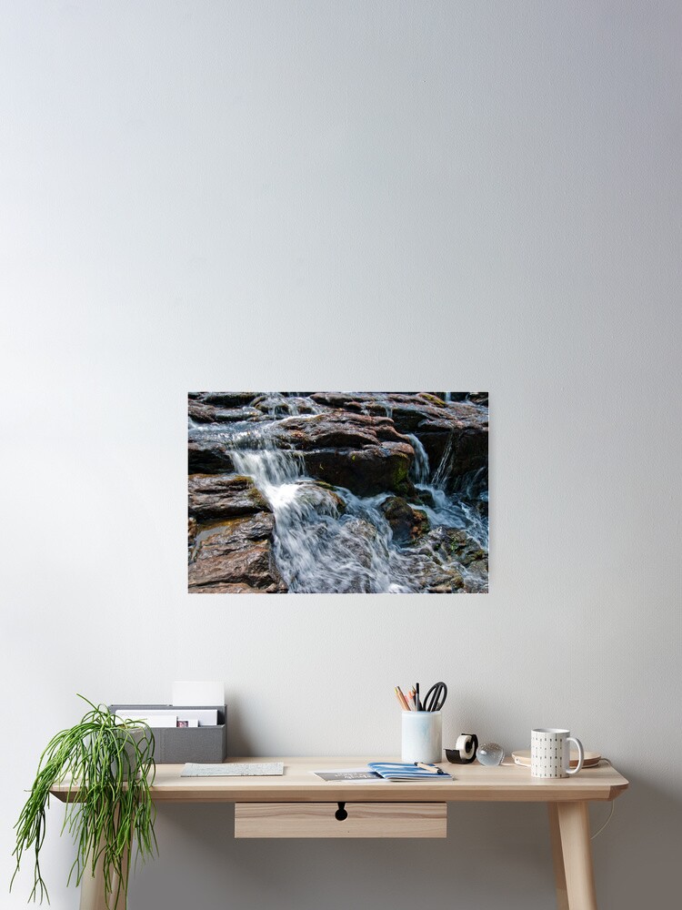 Thumbnail 2 of 3, Poster, Spring Waterfall designed and sold by EarthUnlocked.