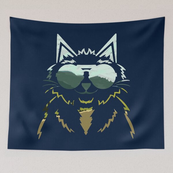 Item preview, Mountain View Cat With Blue Background  designed and sold by missmann.