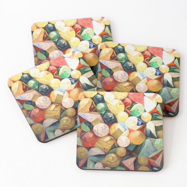 Aperçu de l'œuvre MARBLES CUBISME par Rolleen créée et vendue par ArtbyRolleen.