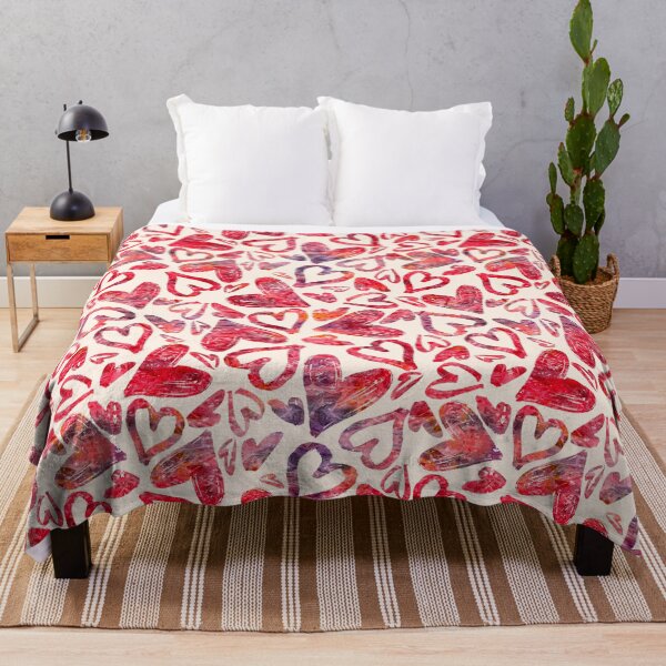Item preview, Red Watercolor Hearts Surface Pattern designed and sold by Valerie Englehart.