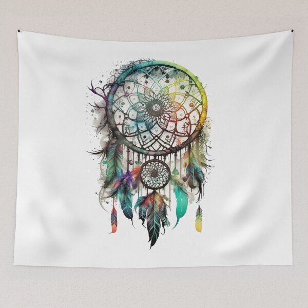 Item preview, Colorful Dreamcatcher - Native American Spiritual Symbol Dream Protection designed and sold by Dragonstrom.