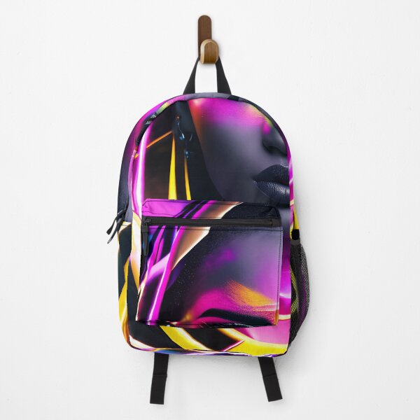 Item preview, Girl in Neon Cyberpunk Hoodie designed and sold by PopOptikal.