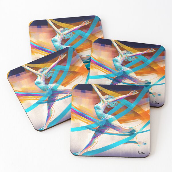 Item preview, RIBBON DANCER ABSTRACT designed and sold by ArtbyRolleen.