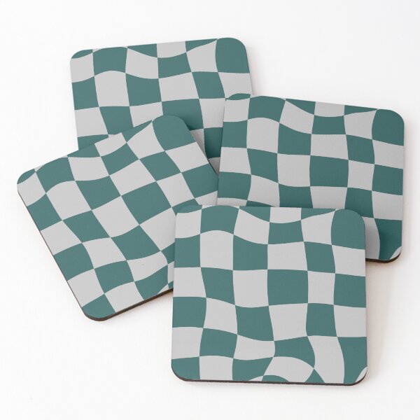 Item preview, Silver and Slate Gray uneven Checker Pattern designed and sold by Poptsy-Ez.
