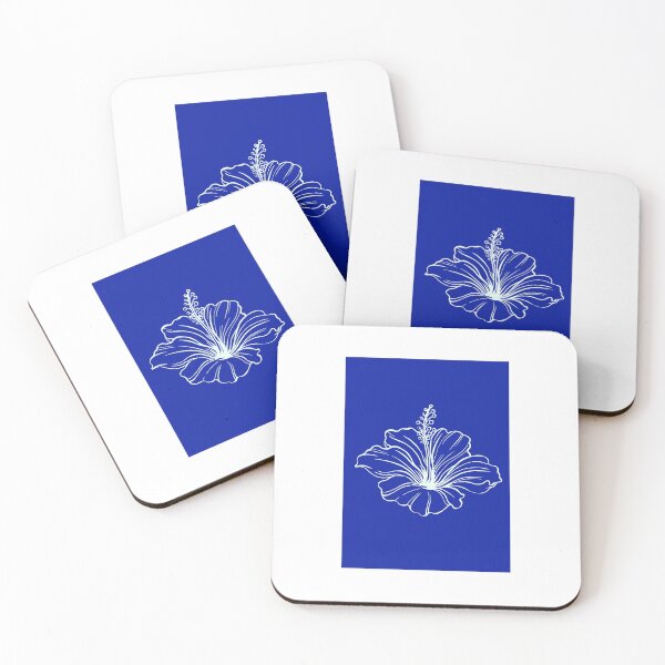 Item preview, Hibiscus Blue Background designed and sold by Cakedecorcairns.