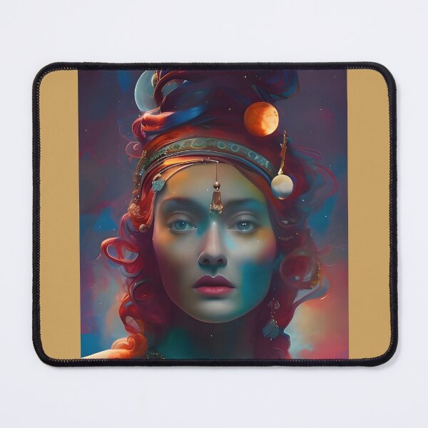 Item preview, Goddess of the Galaxy surrounded by Planets and Stardust designed and sold by DreamyEscapism.