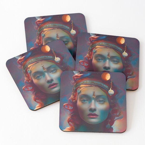 Item preview, Goddess of the Galaxy surrounded by Planets and Stardust designed and sold by DreamyEscapism.