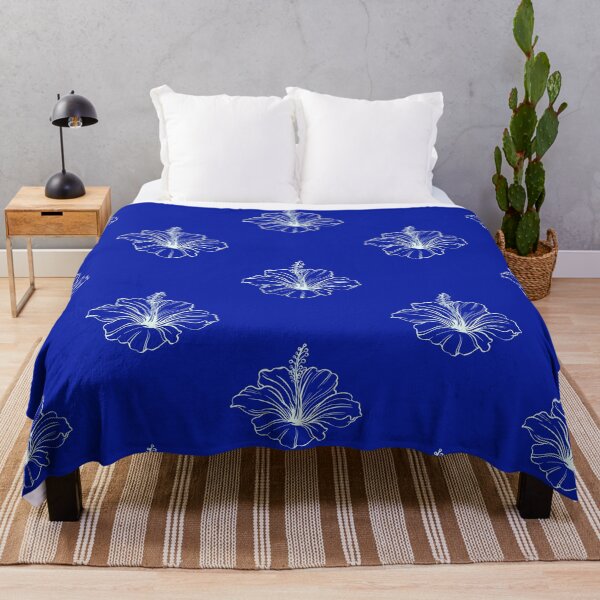 Item preview, Hibiscus Blue Background designed and sold by Cakedecorcairns.
