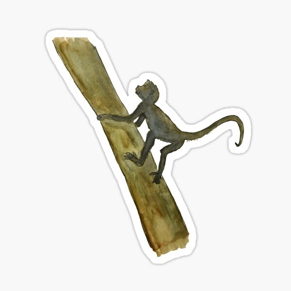 Curious spider monkey Sticker