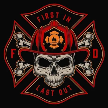Artwork thumbnail, First In Last Out - Firefighter Logo by RENAGADE4LYF