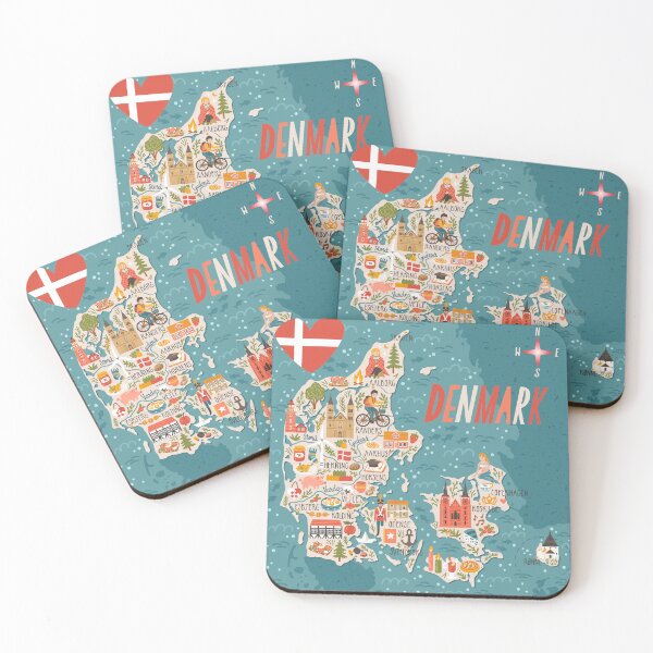 Item preview, Denmark Map designed and sold by mattpanta.