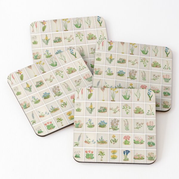 Item preview, Vintage Alpine Flower Drawings and illustrations, Portrait, poster designed and sold by Michael Dietrich.