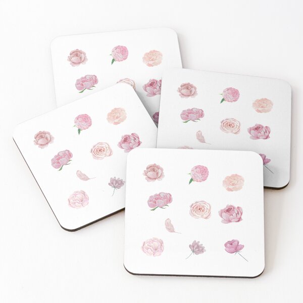Item preview, Mixed Watercolor Pink Rose and Peony Flowers  designed and sold by silviaol.
