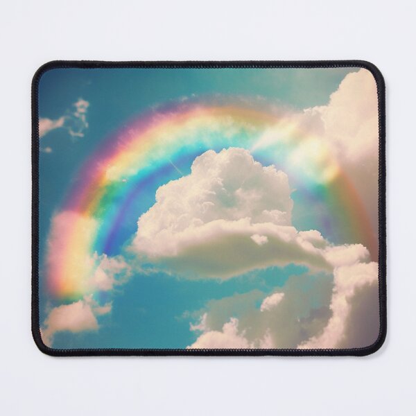 Item preview, Colorful Rainbow in a Blue Sky with Puffy Whilte Clouds as a Symbol of Hope and Fortune designed and sold by Dragonstrom.