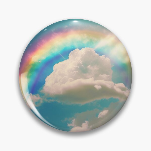 Item preview, Colorful Rainbow in a Blue Sky with Puffy Whilte Clouds as a Symbol of Hope and Fortune designed and sold by Dragonstrom.