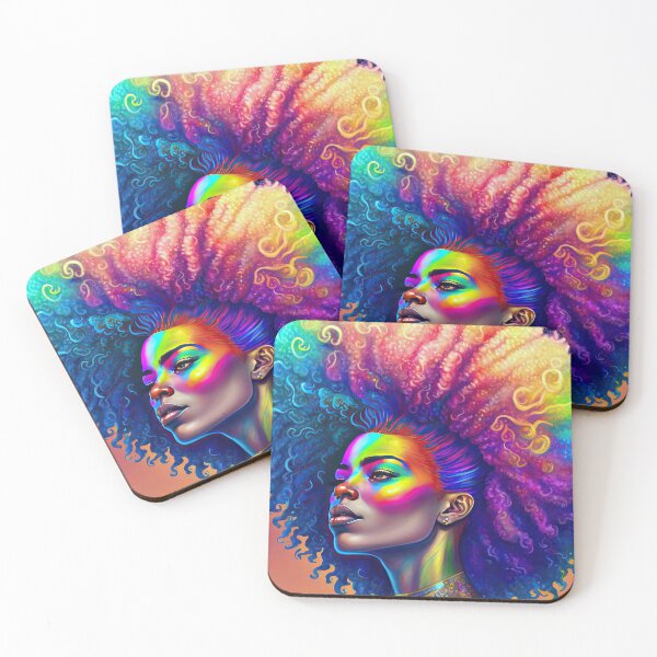 Item preview, Rainbow Afro Woman 2:3 designed and sold by SpiritRainbow.