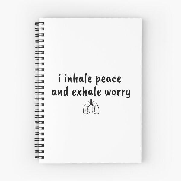 Item preview, i inhale peace and exhale worry - anxiety designed and sold by Therapy by Sen.