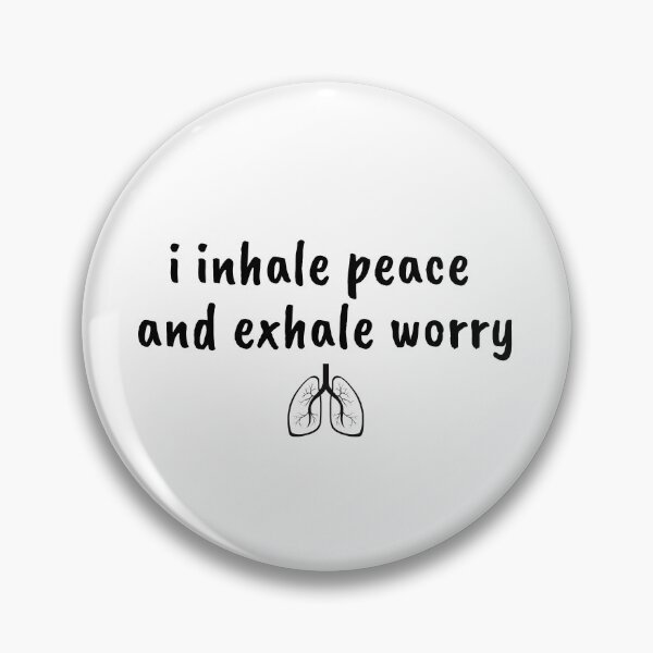 Item preview, i inhale peace and exhale worry - anxiety designed and sold by Therapy by Sen.