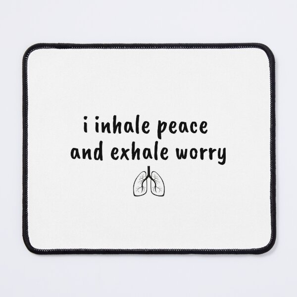 Item preview, i inhale peace and exhale worry - anxiety designed and sold by Therapy by Sen.