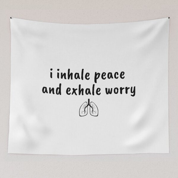 Item preview, i inhale peace and exhale worry - anxiety designed and sold by Therapy by Sen.