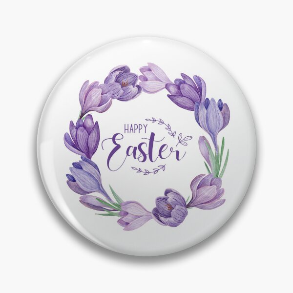 Item preview, Happy Easter Purple Crocus Flower Wreath  designed and sold by silviaol.