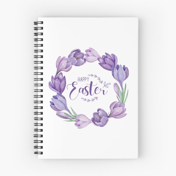 Item preview, Happy Easter Purple Crocus Flower Wreath  designed and sold by silviaol.