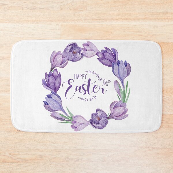 Item preview, Happy Easter Purple Crocus Flower Wreath  designed and sold by silviaol.