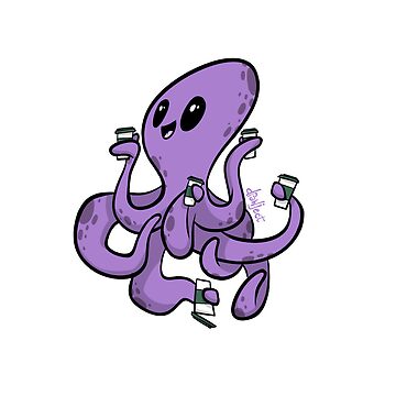 Artwork thumbnail, Octopus with Coffee by drawject
