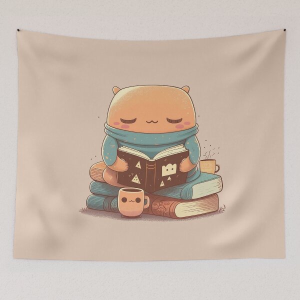 Item preview, Magical Reading Companion - Adorable Kawaii Character Design for Book Lovers designed and sold by Cheeky Companions.
