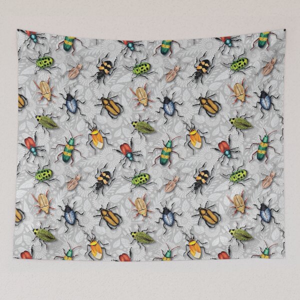 Item preview, A Bunch of Beetles - Colorful Insect Pattern designed and sold by somecallmebeth.