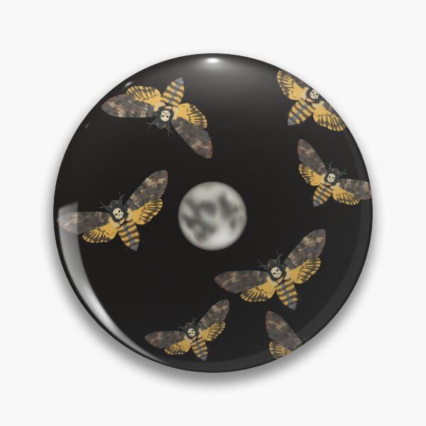 Item preview, Death's Head Moth and Moons Black designed and sold by Ashley Gagnon.