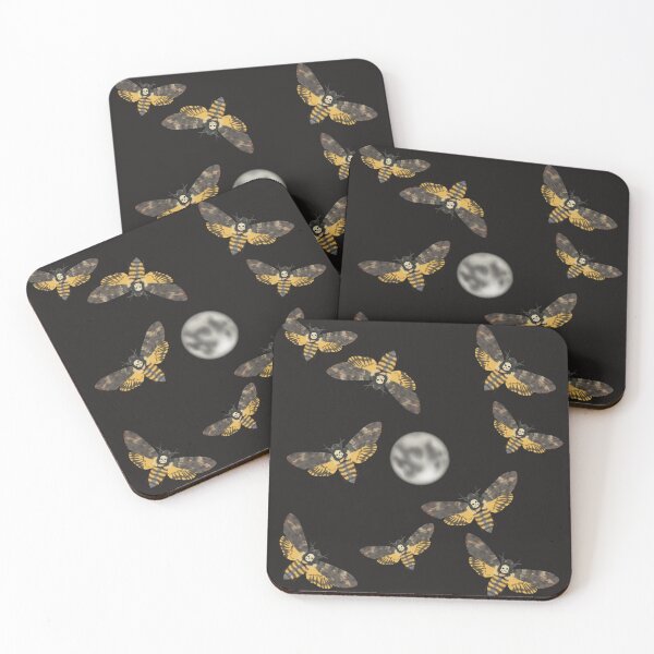 Item preview, Death's Head Moth and Moons Black designed and sold by Ashley Gagnon.