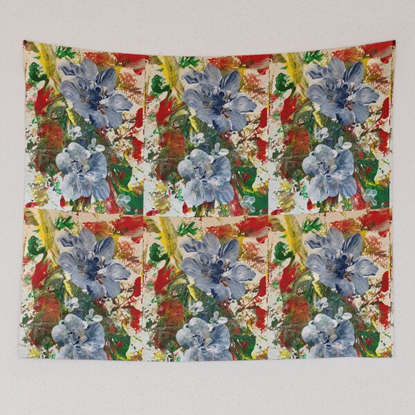 Item preview, Impressionist Blue Flower  designed and sold by galleriamontej.