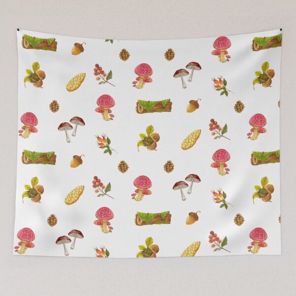Item preview, Wild Forest Mushrooms, Pinecones, Berries  designed and sold by silviaol.