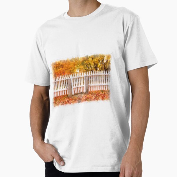 Item preview, Watercolor New England Picket Fence designed and sold by peanutroaster.