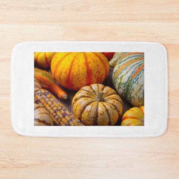 Item preview, Colorful Autumn Pumpkin Stll life With Indian Corn designed and sold by Garry Gay.