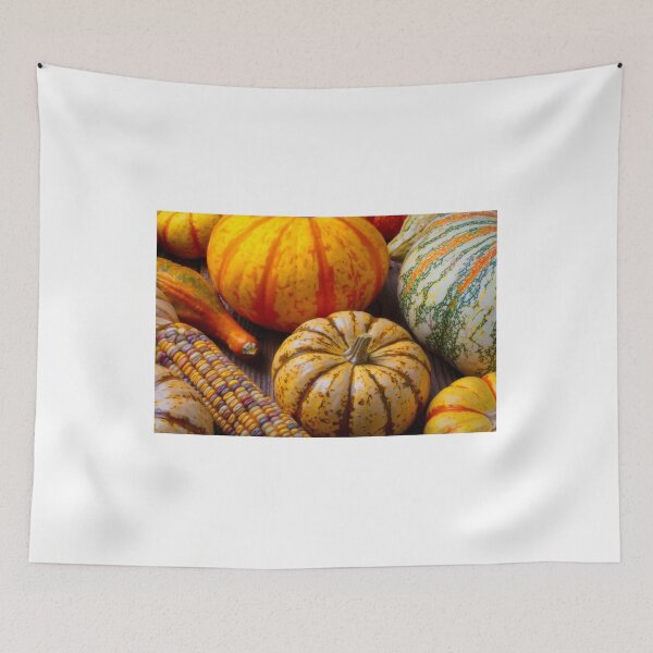 Item preview, Colorful Autumn Pumpkin Stll life With Indian Corn designed and sold by Garry Gay.