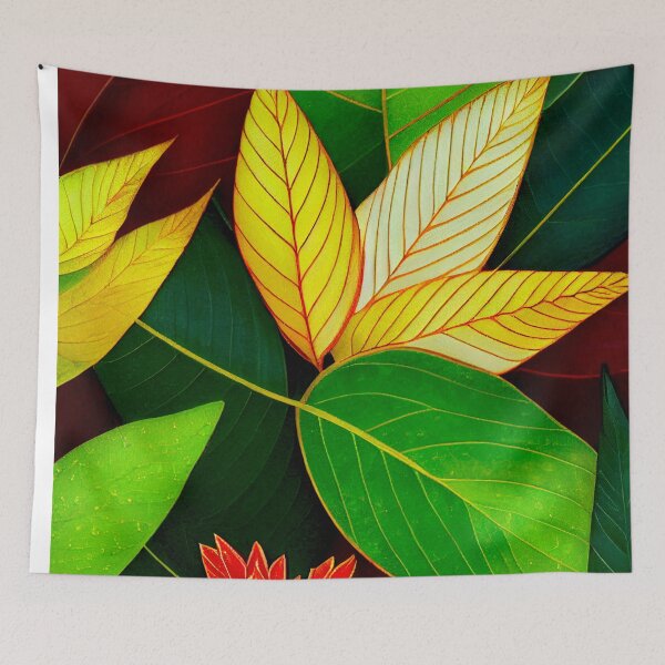 Aperçu de l'œuvre Feuilles tropicales joyeuses créée et vendue par MrLacarte.